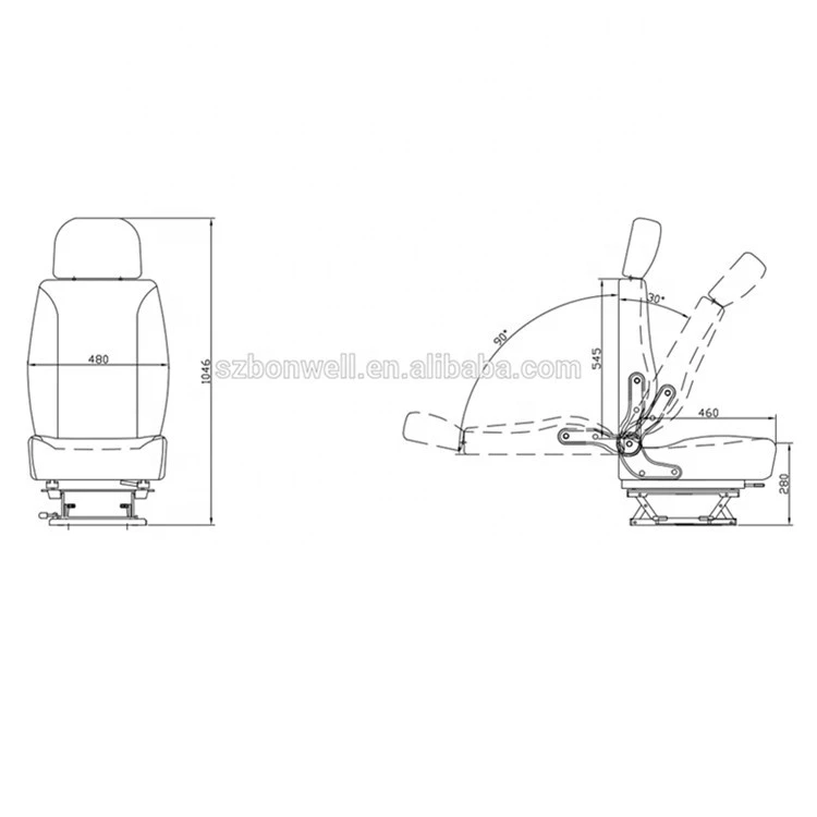 Factory Price Mechanism Driver Seat With Back Adjustable For Bus