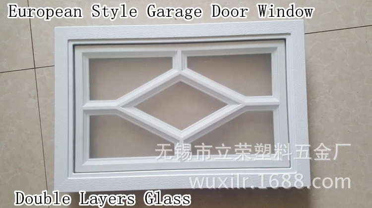 Factory Selling Sectional Gatage Door Window Industrial Gate Windows Double Layer PC Glass White Black
