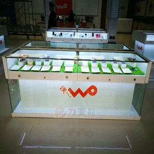 Factory supply directly mobile phone glass display cabinet showcase