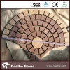 Fan shaped multic color granite cube/cobblestone/Paving stone