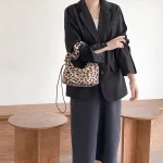 Fashion animal print underearm bags women shoulder hand bag ladies fall 2021 handbags