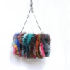 fashion colorful fox fur Hand Warmer muffs/fox fur bags for women