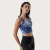 Import Fashion Design Womens Fitness Breathable Elastic Crossover Tie Dyed Crop Tops  High Neckline Sports Bra from China