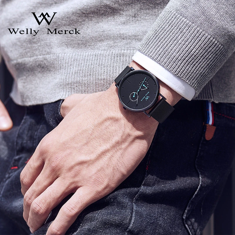 Fashion Waterproof Mens Watches Top Brand Luxury Leather Analog Quartz Watch Men Casual