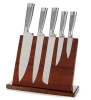 FDA/ LFGB Approval 5pcs Stainless steel kitchen knife set knife block set with wooden base