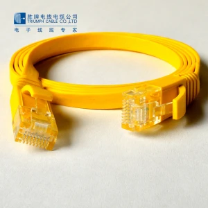 Flat lan patch cord cable CAT6 with RJ45 connector communication cable