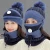 Fleece Lined Women Beanie Knit Hat, Winter Scarf Mask Set,Girls Warm Hat Earmuffs Cap with Pom