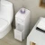 Import floor free standing white PVC foam board waterproof bathroom furniture set storage cabinet with invisible trash can from China