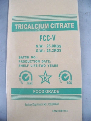 Food Additive Food Ingredients White crystalline powder Low Price High Quality  Calcium Citrate TCC Thin Cream