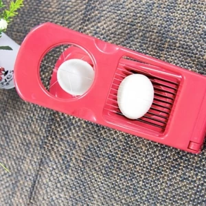 Food grade Kitchen Gadgets Tools Plastic Egg Slicer Egg Cutter With Stainless Steel Cutting Wire