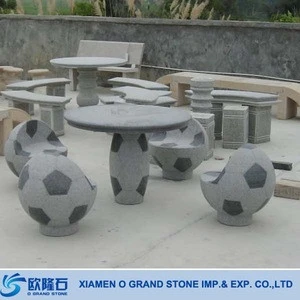 Football Design Outdoor Garden Stone Tables and Chairs