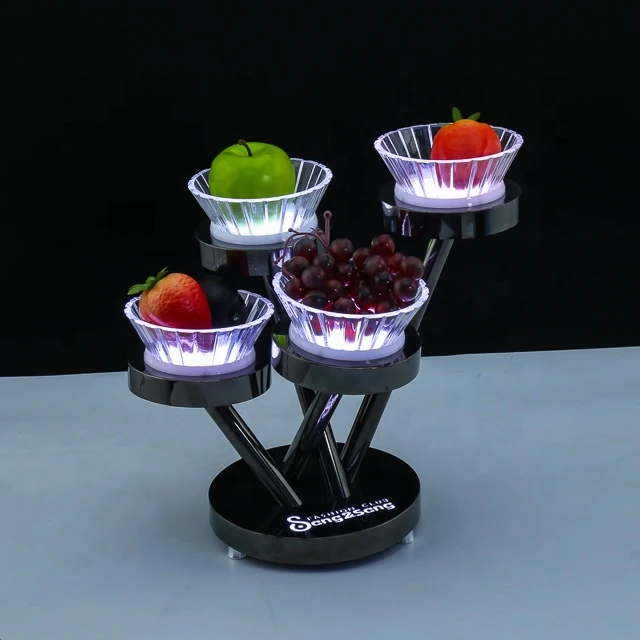 Four Head LED Fruit Tray Snack Holder