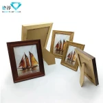 Frames 4*6 5*7  decorations for home wood leather walnut frame photo/picture frame