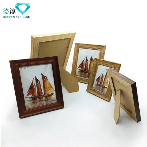Frames 4*6 5*7  decorations for home wood leather walnut frame photo/picture frame