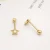 Import Free Shipping Elegant 9k Real Gold Hollow Star Stud Earring Women from China