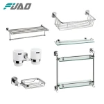 FUAO wholesale wall mounted 6pcs metal bath set