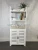Import Furniture 4-Shelf Vintage Industrial Rustic Bookshelf, Wood and Metal Bookcase from China