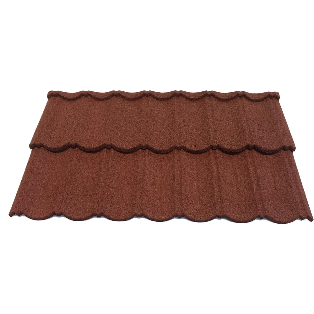 galvalume stone chip coated steel plate metal roofing tile steel roof tiles