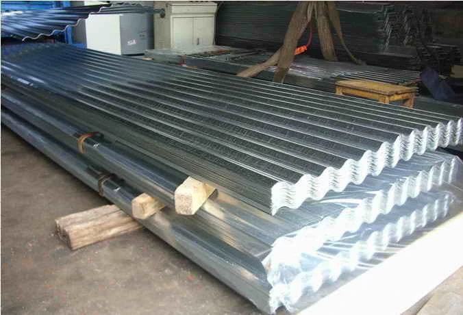 Galvanized corrugated steel sheets