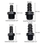 Garden Hose Barb Fittings 1/2 3/4 inch Male Thread Barbed Adapters DN16 DN20 Connectors