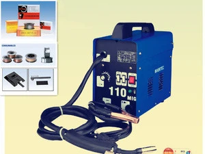 Gasless flux cored wire welder MIg-110AC 140AC with gasless wire and consumables e71t-gs