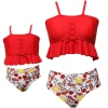 Girls Kids Swimsuit Two Pieces Bikini Set Ruffle  Swimwear Bathing Suits swimwear