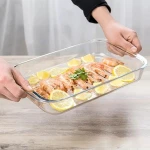 Glass baking dish cookware baking tray  Microwave Safe oven safe culinary plate baking pan dishwasher safe roaster baking tray