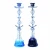 Import Glass Hookah Shisha Pipe Crystal Crafts Double Hose Chichas with Narguile Ceramic Bowl Charcoal Tongs Accessories from China