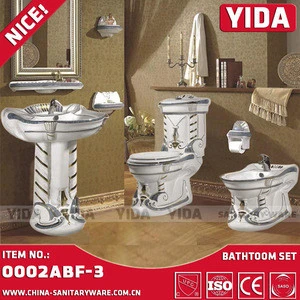 gold toilet bathroom suites, russian toilet ceramic sanitary ware, famale bidet women use