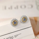 Grace Jewelry Stud Luxury Fashion Nano Spinel 925 Sterling Silver Customize Statement Earrings Jewelry Women