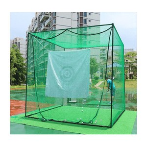 Green or black golf training practice net cage or driving range netting