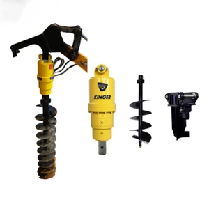 Ground Hole Drilling Machines Hydraulic Earth Auger Drilling Post Holes Digger For Excavator
