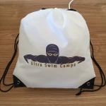 Guangzhou yunxi factory cheap promotion gift custom size logo printed nylon polyester clothes drawstring bag