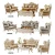 Import H939W hot sale antique style french provincial sofa set from China