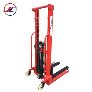 Hand manual pallet operated stacker hydraulic 1.6m lifting pallet stacker forklift