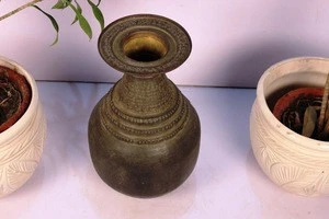 Handmade Antique Color Copper Planter Flower Decoration Vase Planter