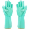 Heat-resistant Dish Cleaning Silicone Gloves Durable Silicone Kitchen Washing Gloves Home Useful Silicone Dishwashing Gloves