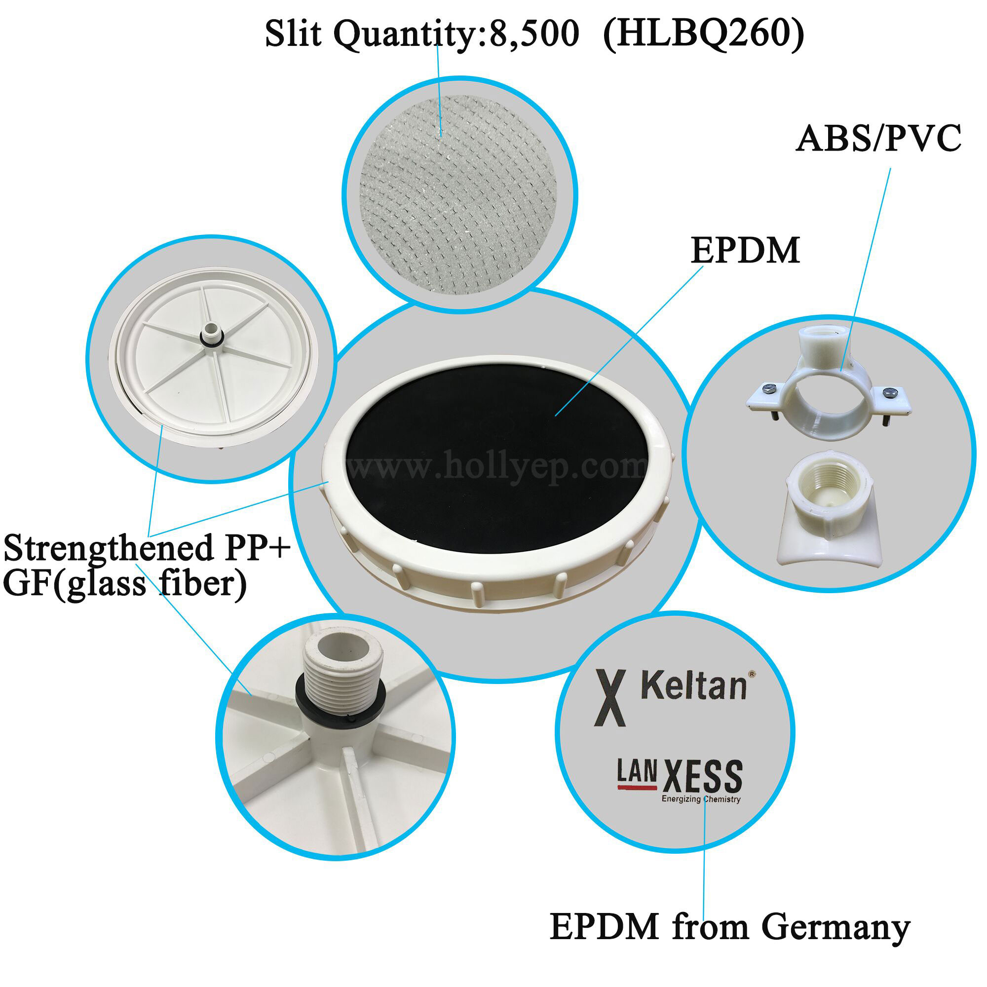 Buy High Oxygen Transfer Efficiency Bubble Diffusers Fish Pond ...