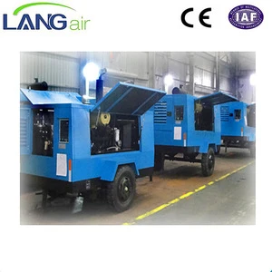 High Performance Mobile Diesel Engine Driven Screw Air Compressor Parts For Sand Blast