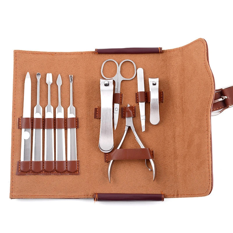 High-quality 10 PCS/set Nail Art Manicure Tools Set Nails Clipper Scissors Tweezer Knife Nail Manicure Set