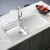 Import High quality 304 Rectangular Single Bowl Kitchen Sink Counter top Basin from China
