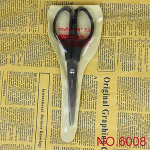 High Quality 4 Plastic handle Stationery Professional Paper Scissors