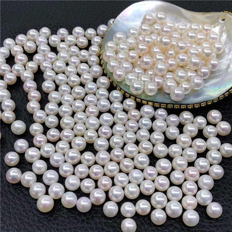 High Quality 5.5-8mm 3A Pearls Perfect Round Natural Cultured Freshwater Pearl Round Pearl Loose Beads for Ring
