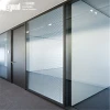 High quality anodized office glass partition with flush door design double glazed