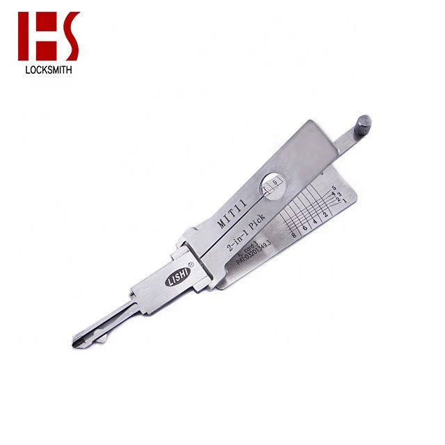 High quality auto motorcycle Lishi 2in1 tool lock decoder MIT11 for Mit car 075019