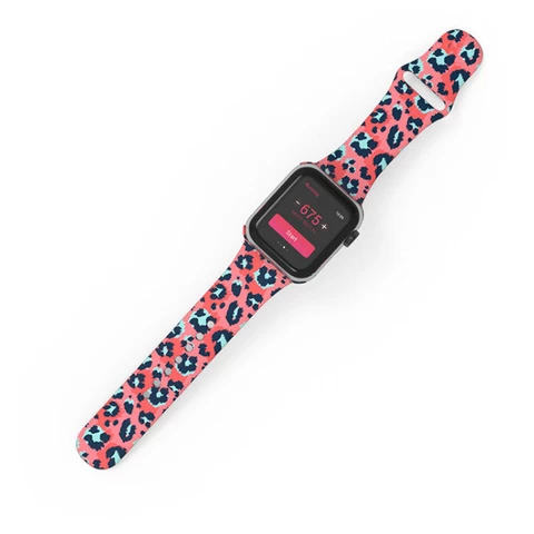 High quality Color printed silicone watch band for apple watch