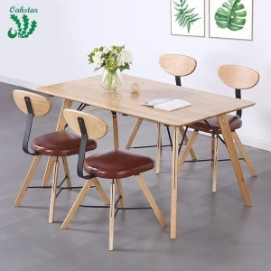  High Quality  Dining Room Furniture Modern Luxury Dinner Room Table Wood Set  6 Chairs For Dinner