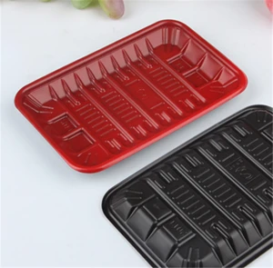 High quality disposable frozen food tray supermarket packaged meat plastic tray
