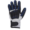 High Quality Durable Ce Approved Black Nylon Rubber Latex Work Gloves