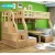 High Quality Indoor Bedroom Furniture Set Kids Wooden Double Bunk Bed for Children with Desk Drawer and Slide